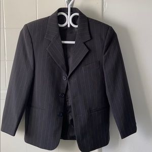 Kids Black/Striped Suit Set